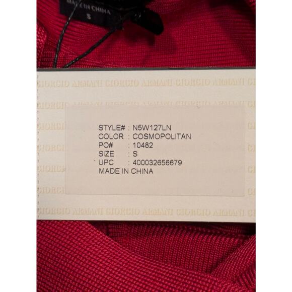 Armani Womens Sm Dress Red Bandage Certificate Authentic Cosmopolitan Strappy - Picture 16 of 16